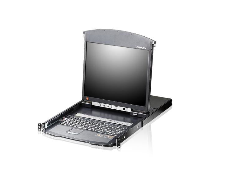 ATEN KL1516AiM – 16-Port VGA KVM-over-IP Switch – Integrierte 17" LCD-Konsole, 1920 × 1200/60 Hz, 1U Rack