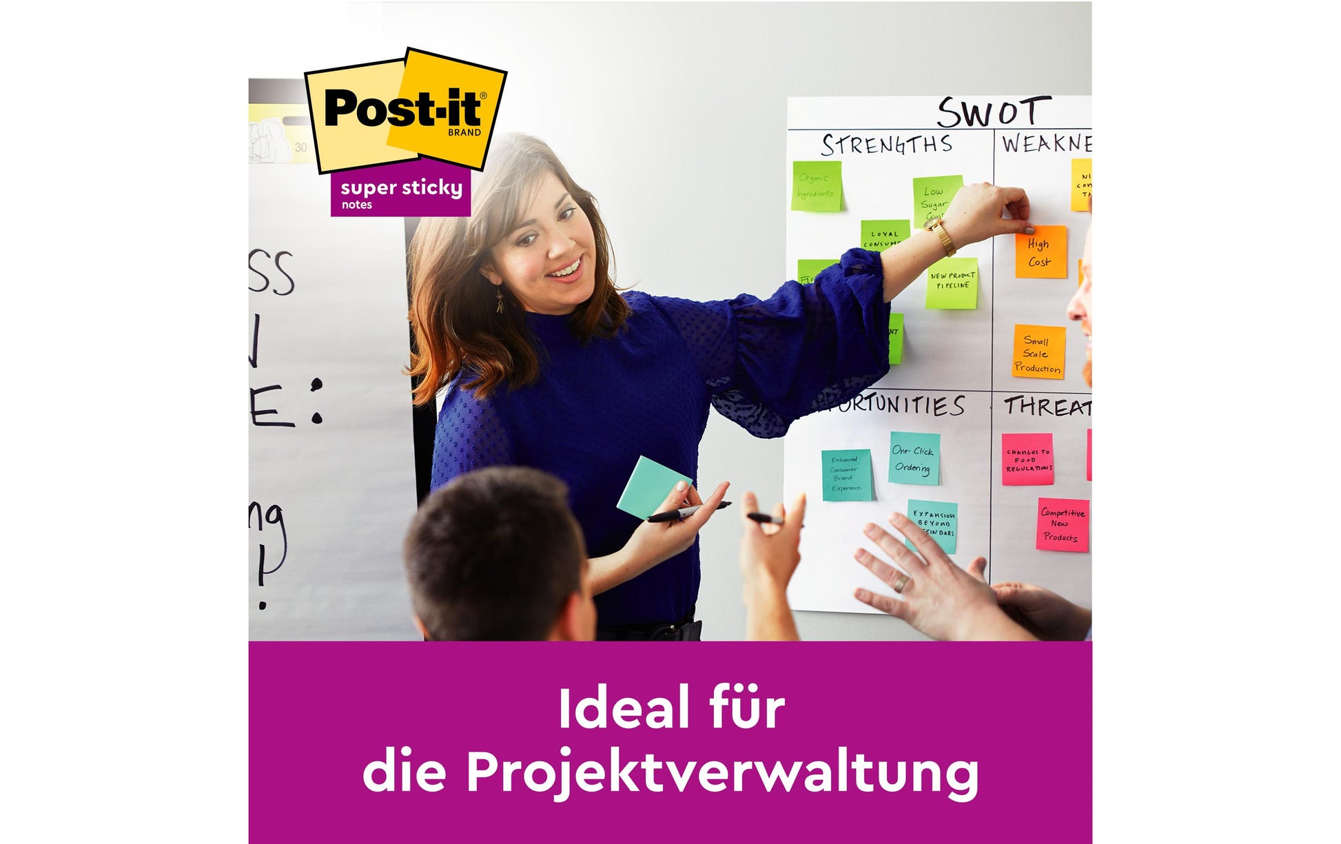 3M Post-it Z-Notes Haftnotizen – 76 × 76 mm – sortiert, Super Sticky, Z-Faltung, 100 Blatt/Block, 24er-Pack