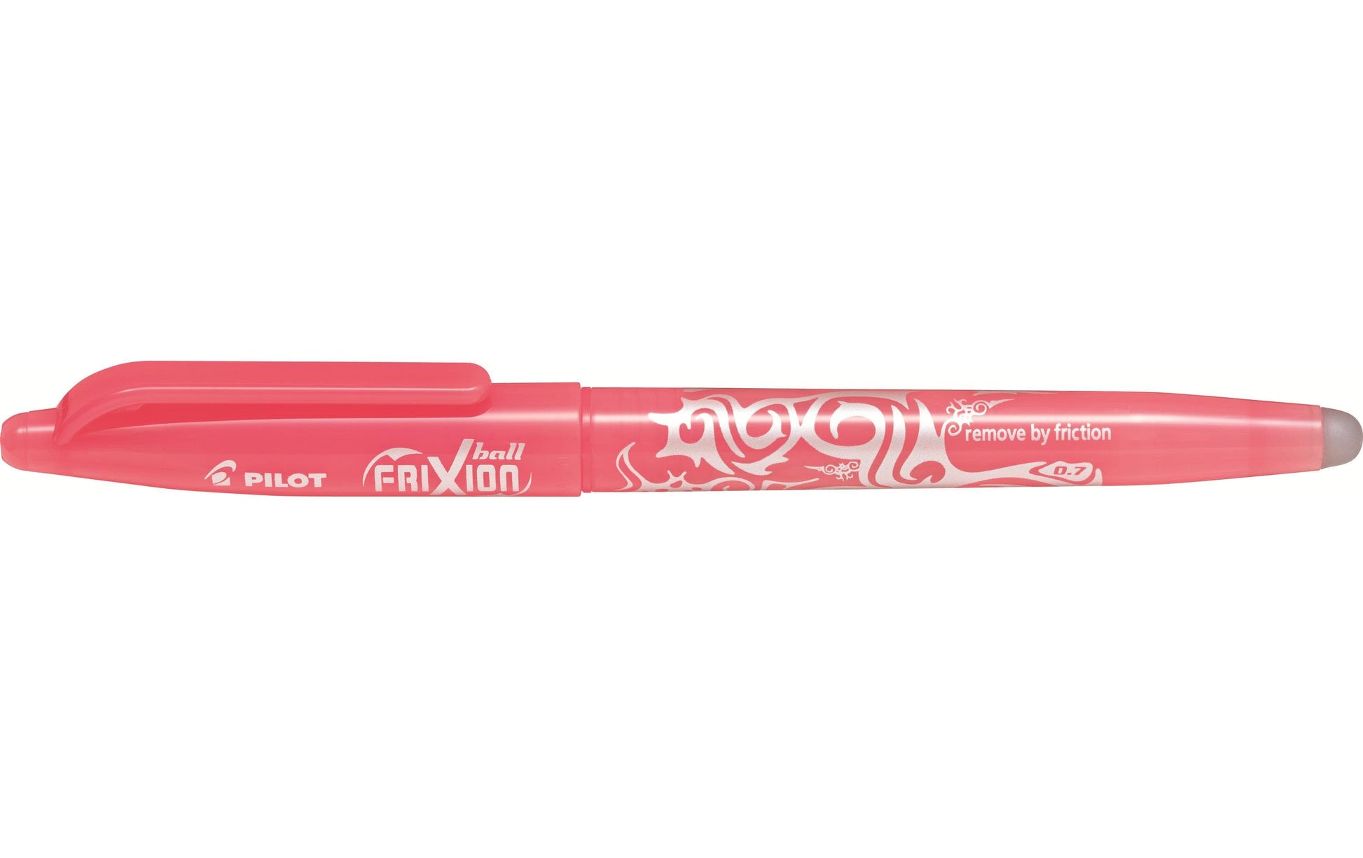 Pilot FriXion Ball Gelschreiber – korallenrosa, 0,7 mm, radierbar, Kappe, nachfüllbar