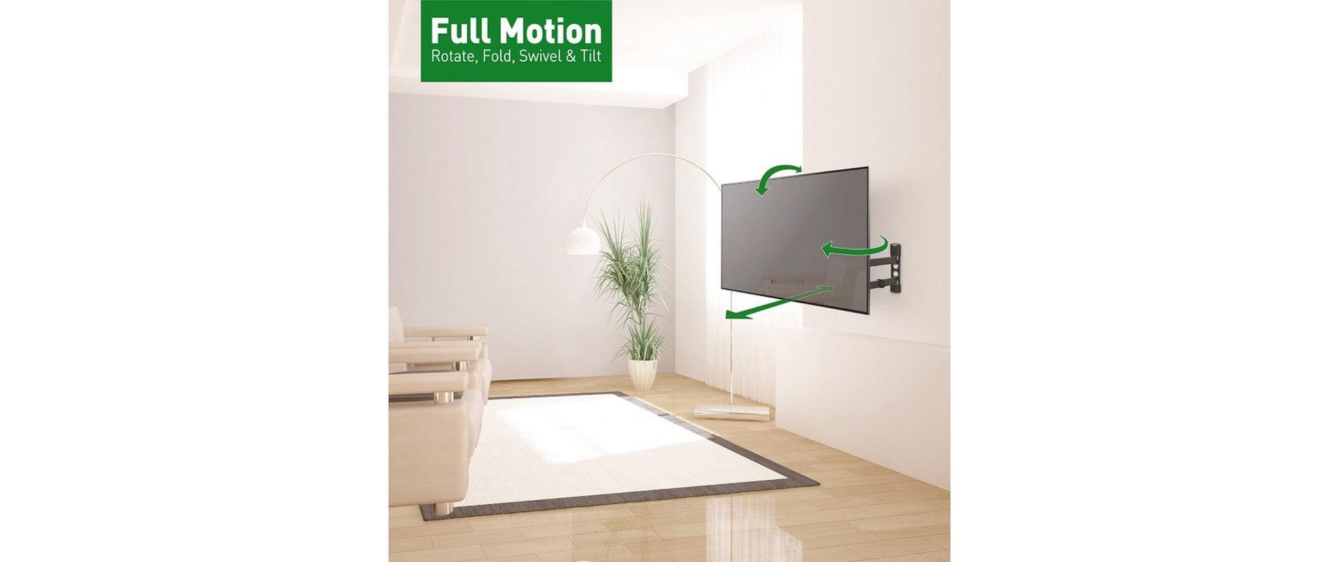 Barkan Mounting Systems Barkan Wandhalterung – Vollbeweglich – 13–65" – VESA 75×75–400×400 – bis 40 kg – WH 343-SW