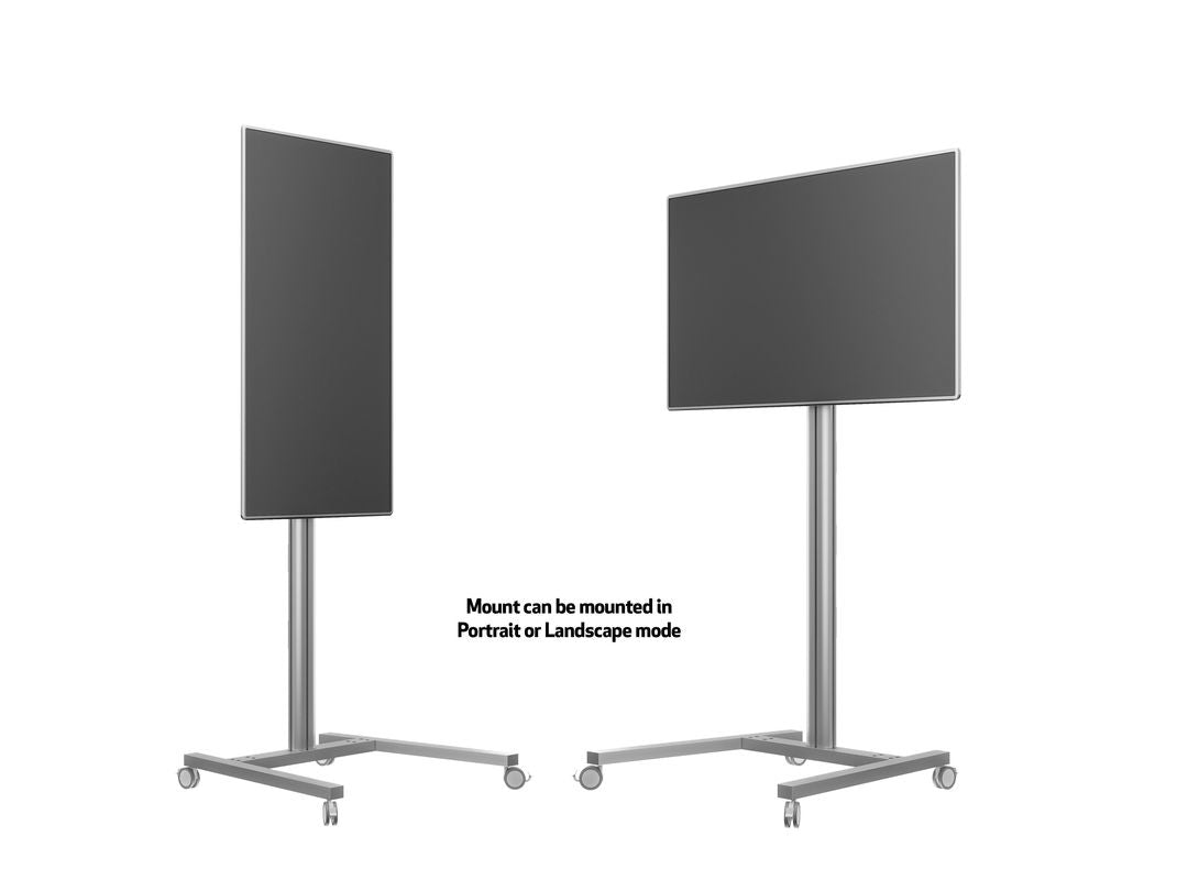 Multibrackets 180 S – Höhenverstellbarer Displayständer für 47", VESA 400×600, bis 50 kg, silber