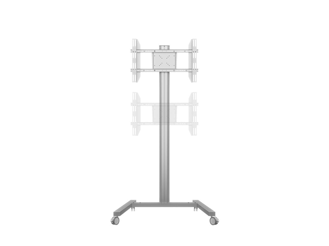 Multibrackets 180 S – Höhenverstellbarer Displayständer für 47", VESA 400×600, bis 50 kg, silber