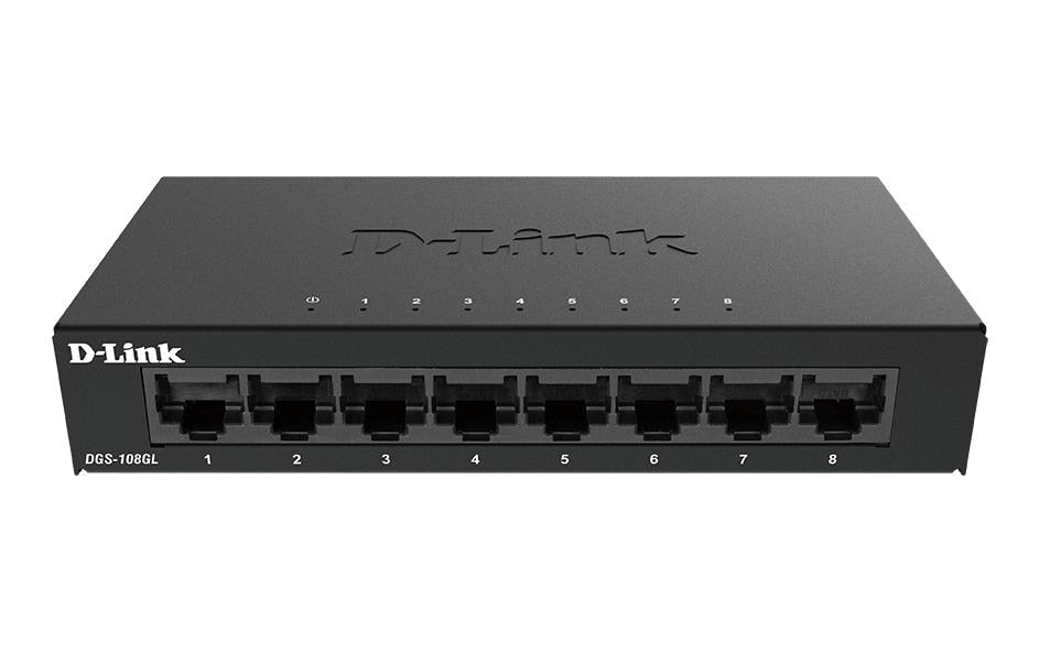 D-Link DGS-108GL/E – Unmanaged Switch – 8× 1G, Desktop