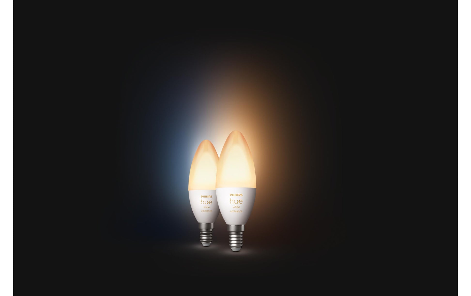 Philips by Signify Philips Hue Smart-Leuchtmittel E14 White Ambience – 470 lm, 2200–6500 K, Bluetooth, App, dimmbar – 2er-Pack