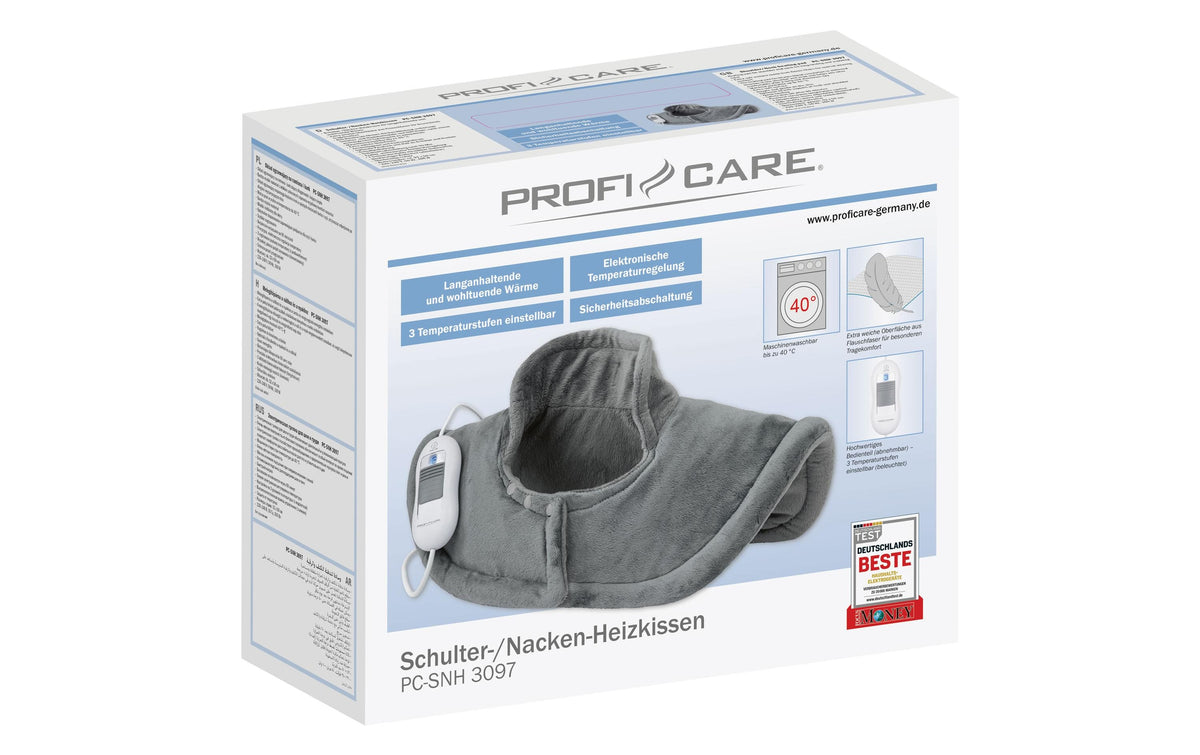ProfiCare Schulter- & Nackenheizkissen – 52 × 50 cm, 900 g, grau