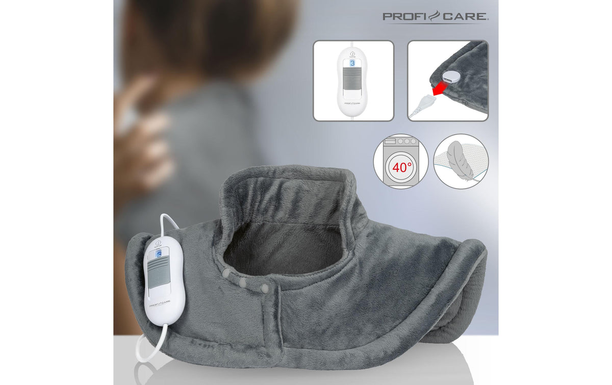 ProfiCare Schulter- & Nackenheizkissen – 52 × 50 cm, 900 g, grau