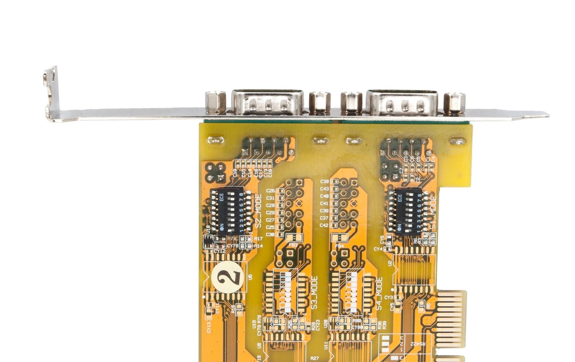 EXSYS EX-42032 Serielle PCI-Karte – 2× RS-232/422/485, FTDI, PCI, Full-Profile – für Windows/Linux/macOS