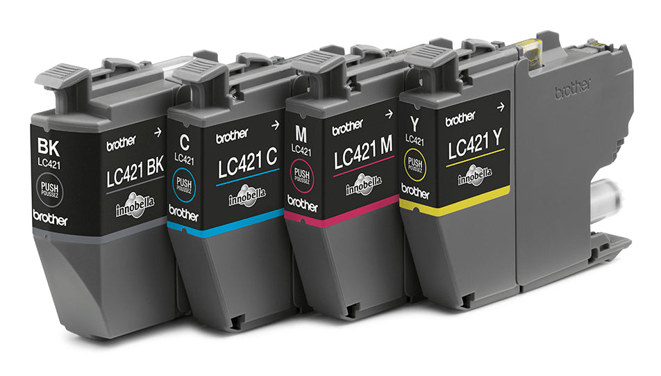 Brother Tintenpatronen-Multipack, Schwarz/Cyan/Magenta/Gelb (Original) – für DCP-J1050DW/1140DW, MFC-J1010DW