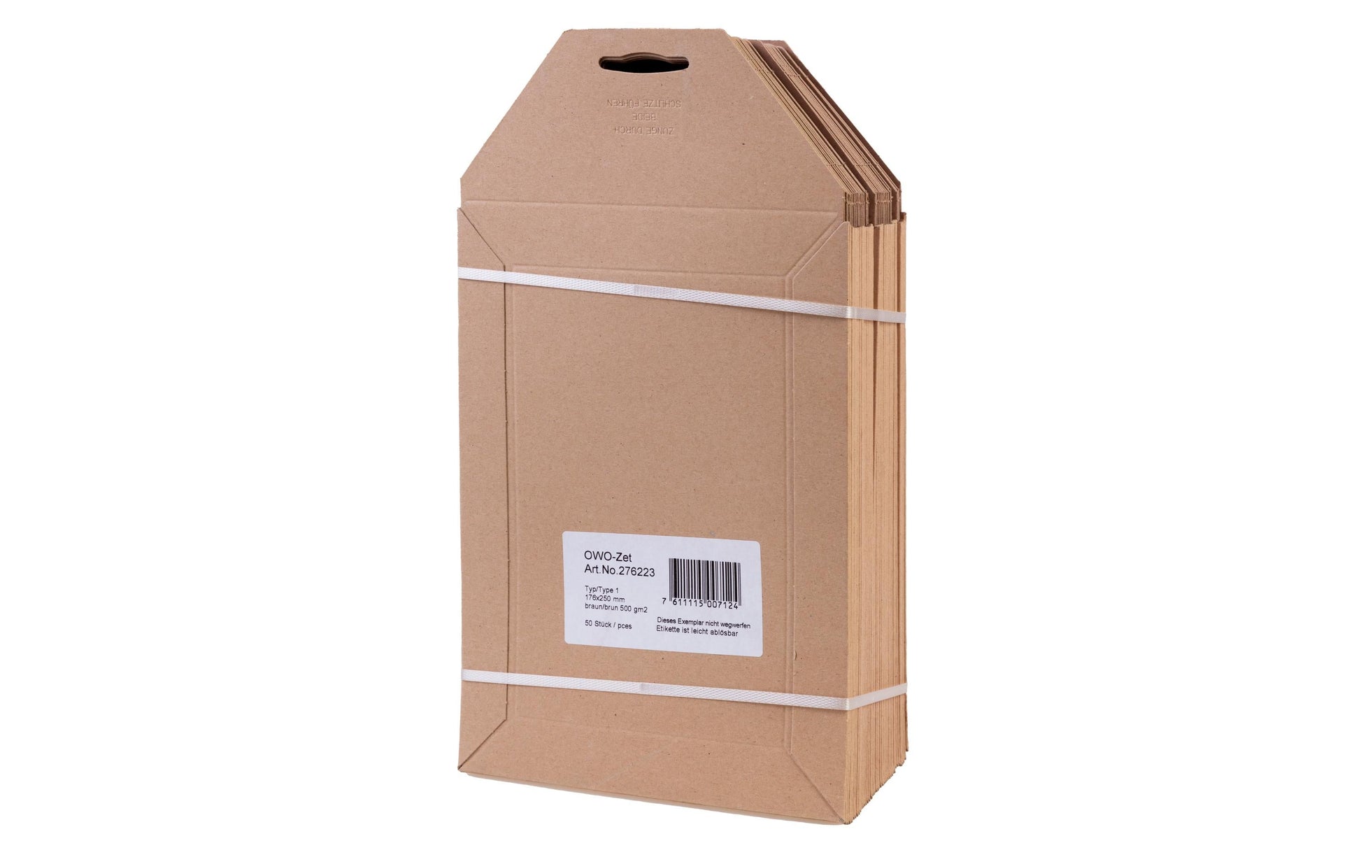 Owo-Zet Karton-Versandtasche – B5, Karton, Braun – 50 Stk.