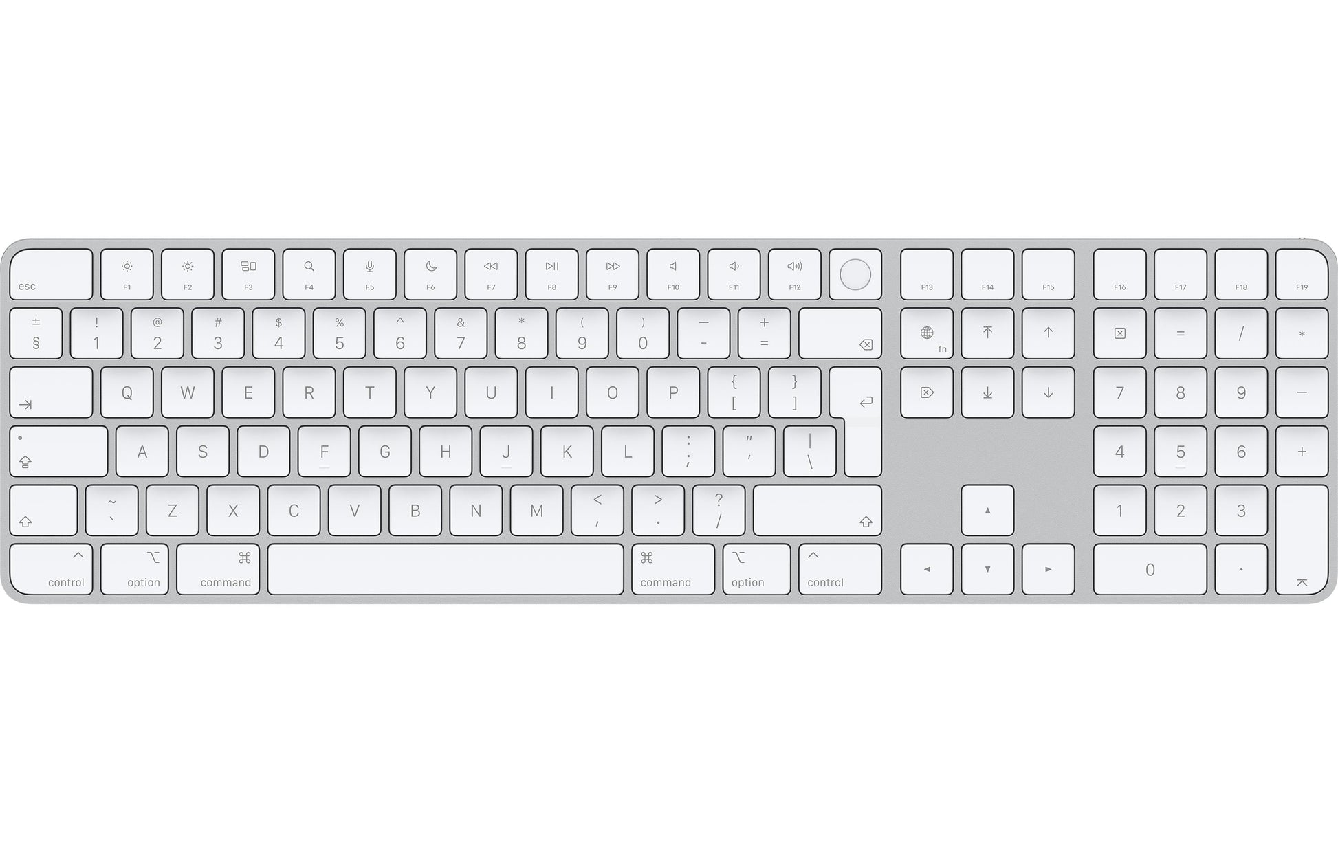 Apple Magic Keyboard mit Touch ID – Tastatur, kabellos (Bluetooth), CH-Layout (DE-CH) – für macOS