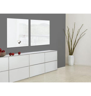 Sigel Whiteboard – 120 × 90 cm, Glas, magnetisch, Wandmontage, inkl. SuperDym Magnetwürfel