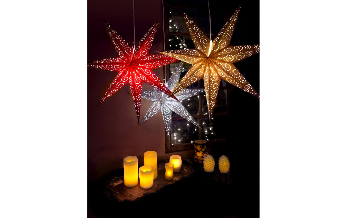 Star Trading Deckenleuchte – 60 × 16 cm, Gold, E14-Fassung, exkl. Leuchtmittel, Papier