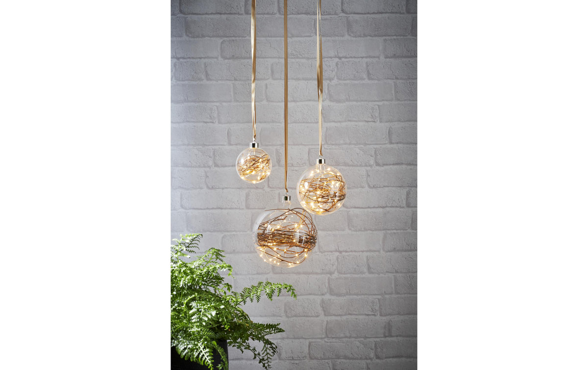 Star Trading Glow Dekorationsfigur – 20 × 21 × 20 cm – Glas, Transparent, 40 LEDs