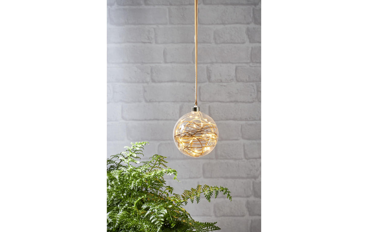 Star Trading Dekorationsfigur – Ø 15 × 16 cm, 0,9 W, Warmweiss, Transparent, Batteriebetrieb, Timer