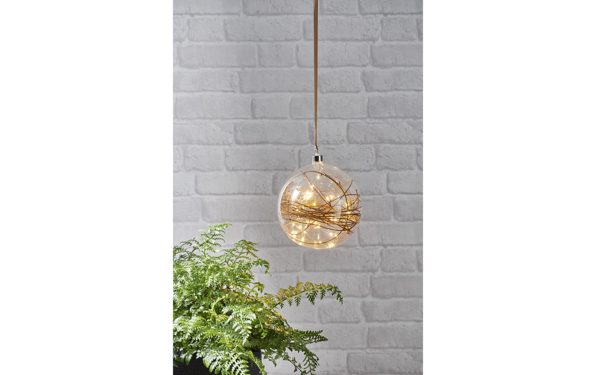 Star Trading Glow Dekorationsfigur – 20 × 21 × 20 cm – Glas, Transparent, 40 LEDs