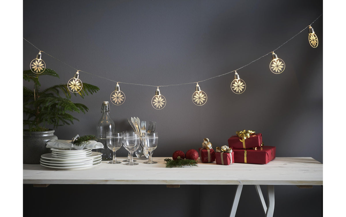 Star Trading Lichterkette – Starterset, 2,1 m, 0,3 W, Warmweiss, Transparent/Weiss, Batteriebetrieb, Timer