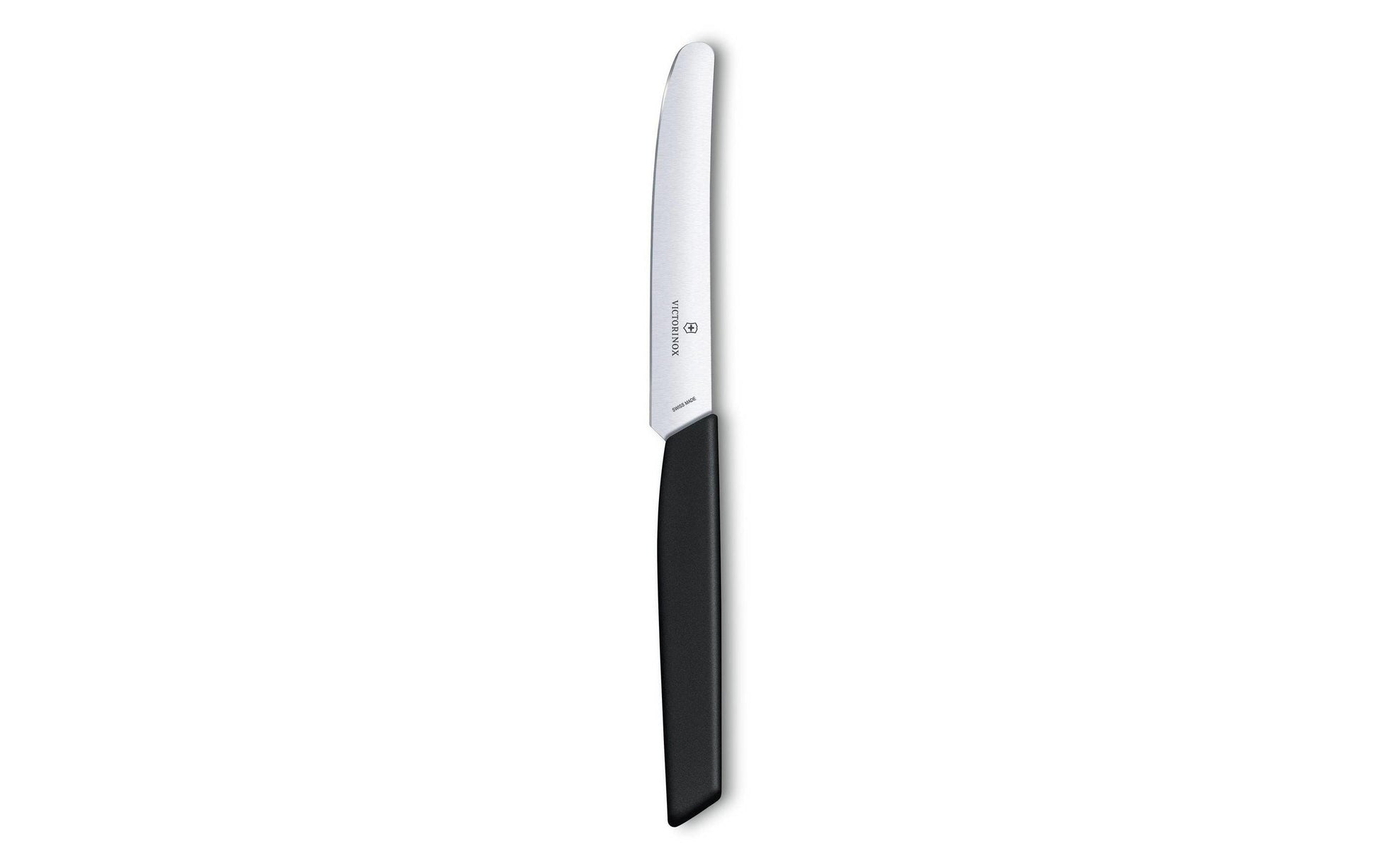 Victorinox Tafelmesser – 11 cm, Glatter Schliff, Edelstahl, Kunststoffgriff, Schwarz, spülmaschinenfest