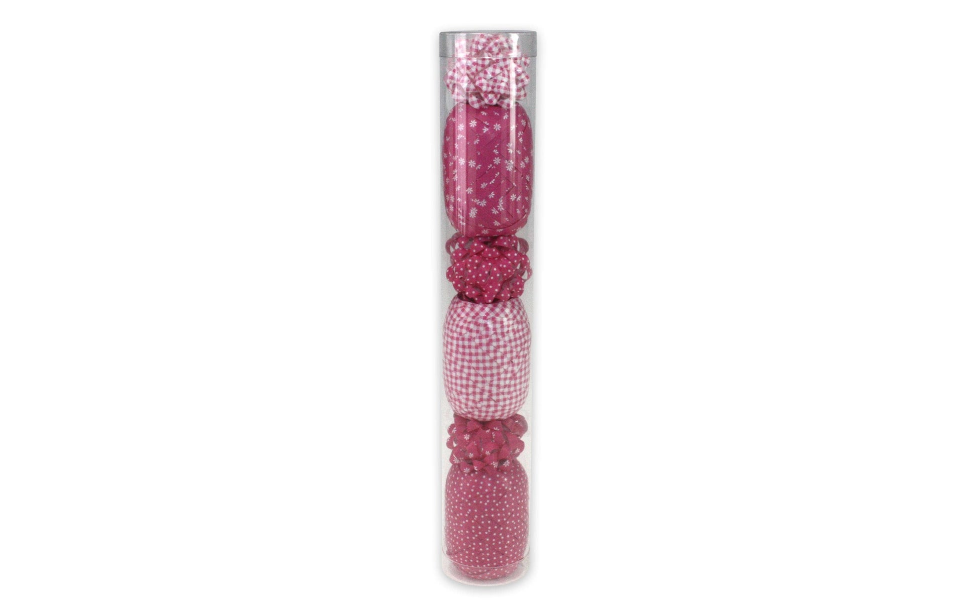 Pattberg Geschenkband Mustermix, PP, glänzend, rosa – 5 mm × 20 m