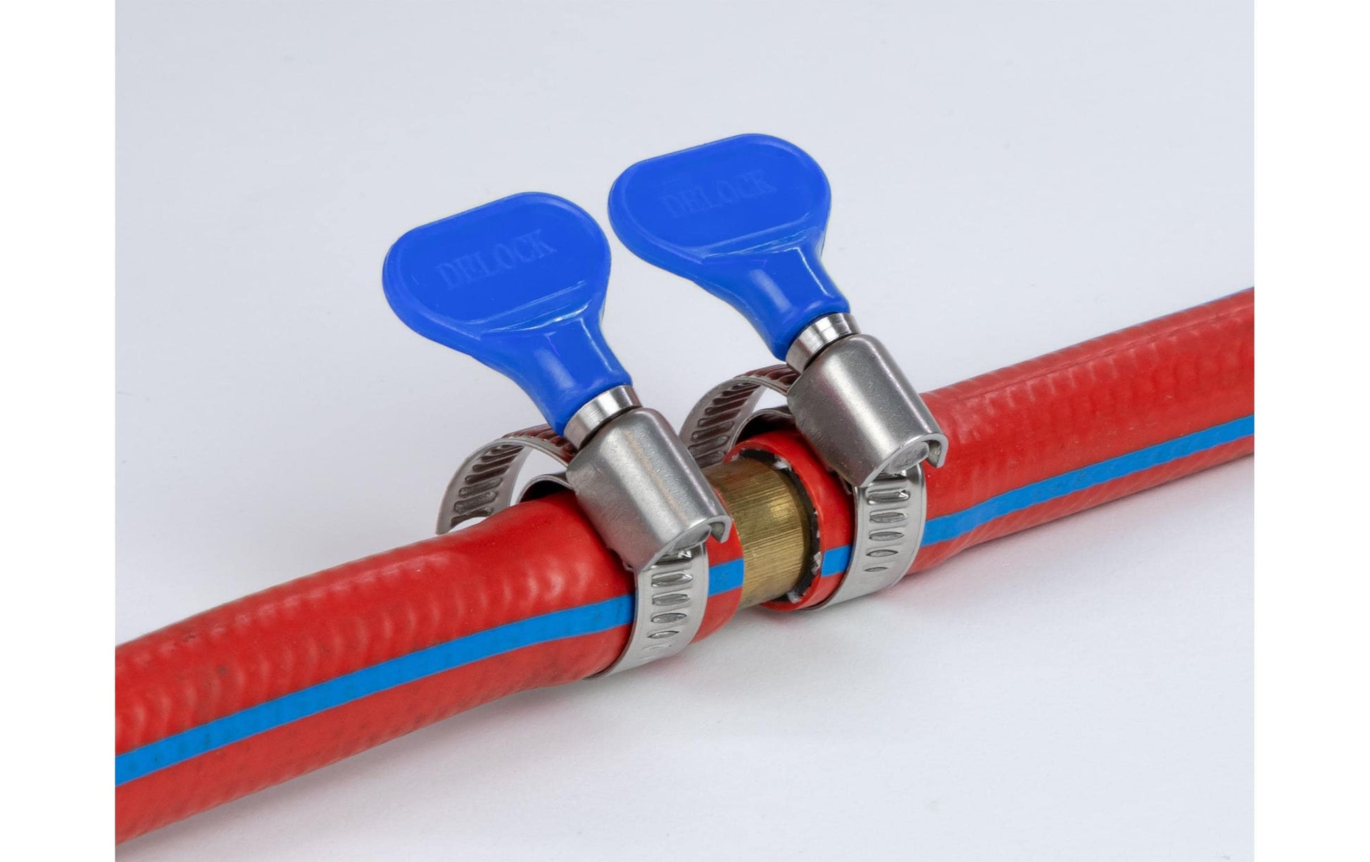 DeLOCK Schlauchschelle (Schraubklemme) – Ø 10–16 mm, Breite 9 mm, Blau, Kunststoff/Edelstahl, 10 Stk.