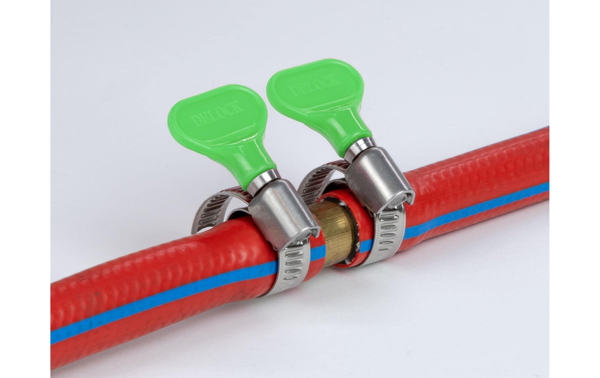 DeLOCK Schlauchschelle – Ø 22–32 mm, Breite 9 mm, Kunststoff/Edelstahl, Grün, 10 Stk.