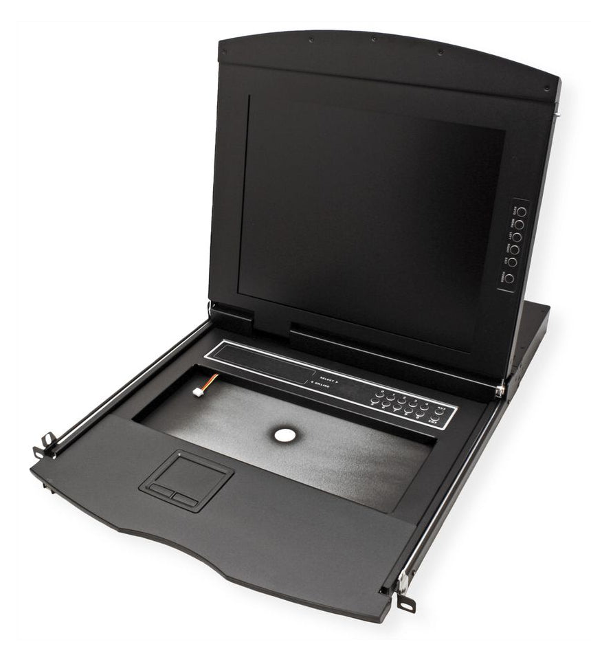 VALUE 17" Rack-LCD-Konsole – 1280 × 1024, 8-Port VGA KVM, USB 2.0, FR-Layout – 1U