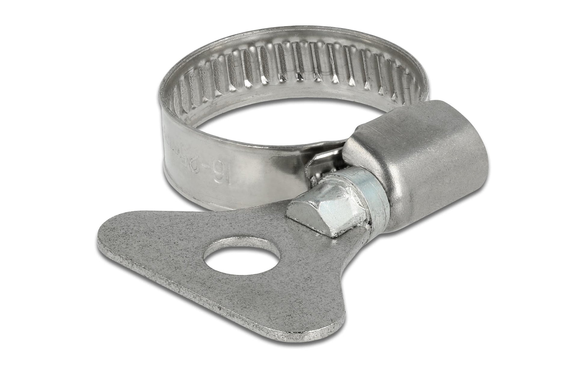 DeLOCK Schlauchschelle mit Flügelmutter – Ø 16–25 mm, Breite 9 mm, Edelstahl, 10 Stk.