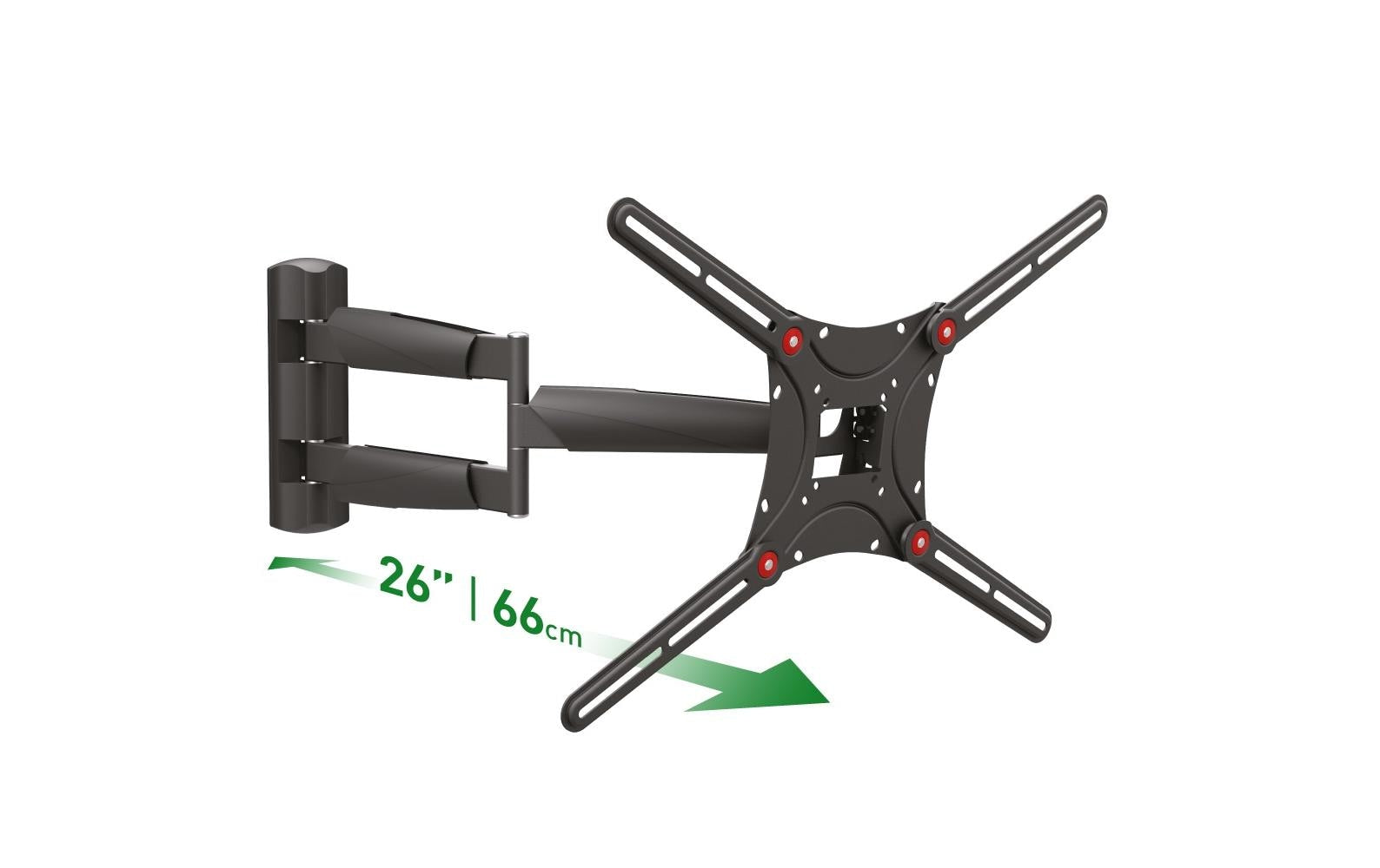 Barkan Mounting Systems Barkan WH 443-SW – Wandhalterung, neigbar, für 14", VESA 100×100, bis 43 kg, schwarz