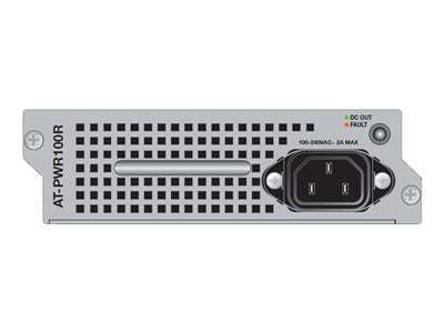 Allied Telesis AT-PWR100R Netzteil 100 W – Hot-Swap, Reverse Airflow – für AT-X510DP – Grau
