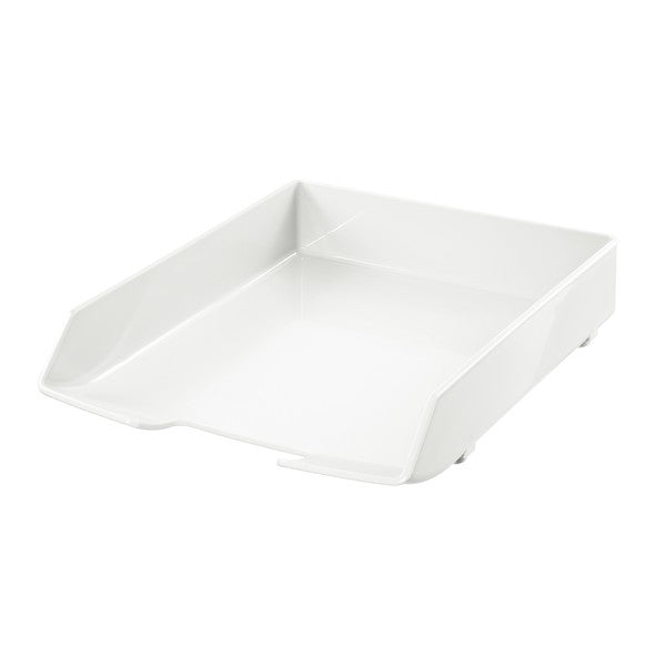 HAN WAVE EXCLUSIV – Briefkorb für A4/C4, Polystyrol (PS), Weiss, 255 × 66 × 350 mm