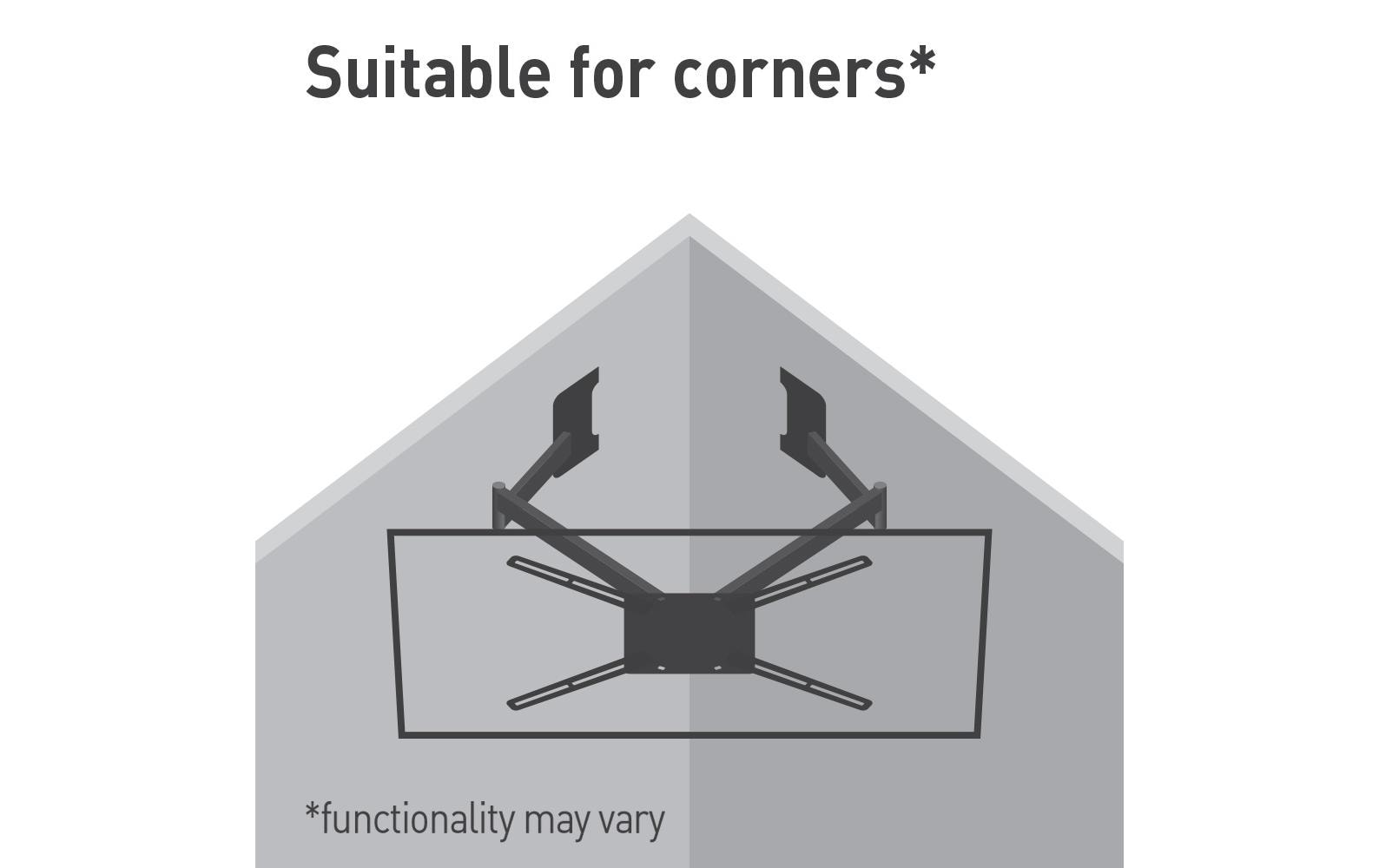 Barkan Mounting Systems Barkan WH 464XL-SW – Wandhalterung, drehbar, neigbar, für 13–80", VESA 400×200, bis 50 kg, schwarz