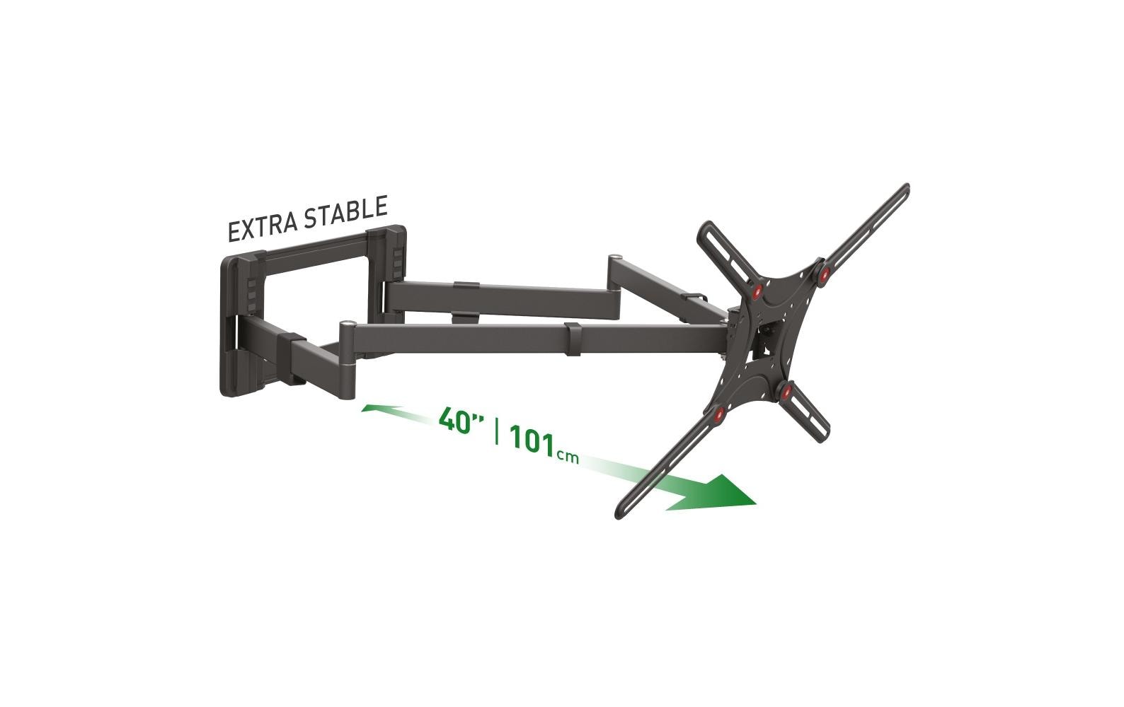 Barkan Mounting Systems Barkan WH 464XL-SW – Wandhalterung, drehbar, neigbar, für 13–80", VESA 400×200, bis 50 kg, schwarz
