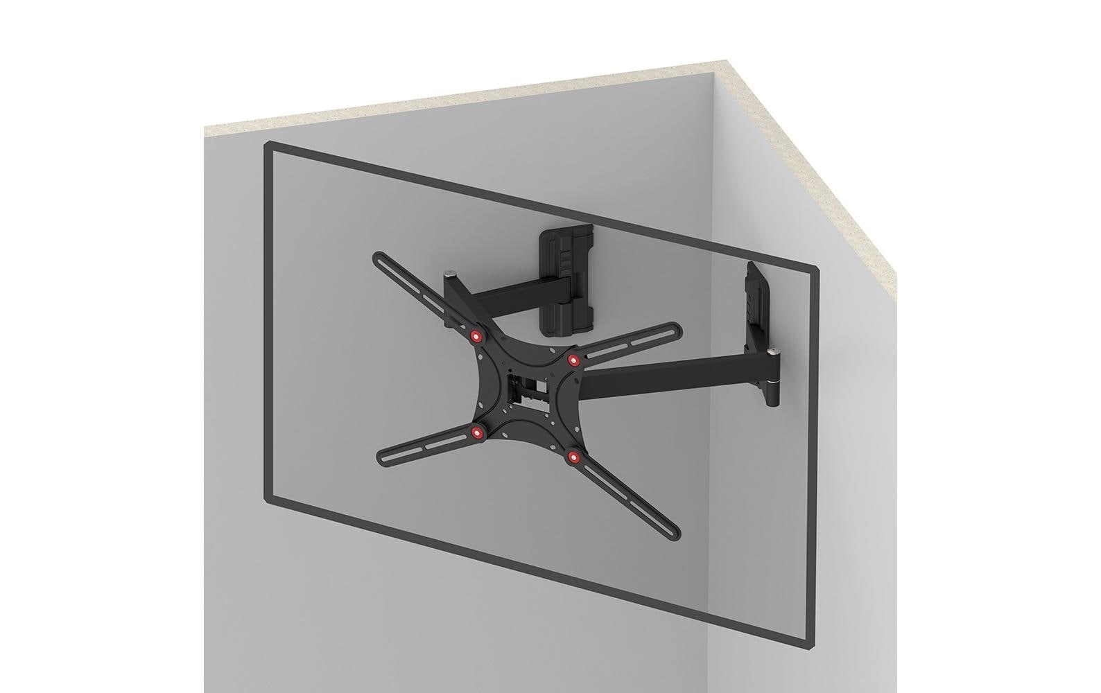 Barkan Mounting Systems Barkan WH 464L-SW – Wandhalterung, schwenkbar, neigbar, für 13–90", VESA 75×75–600×400, bis 60 kg, schwarz