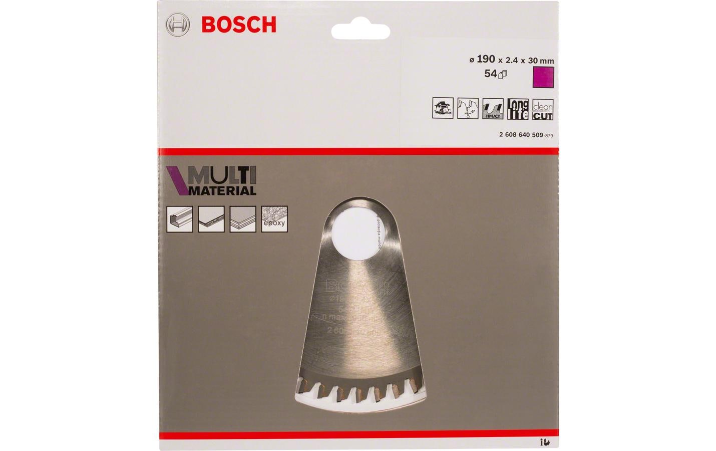 Bosch Professionelles Speedline Wood Kreissägeblatt 190 mm, 12 Zähne – für Holz – 1 Stück – für Bosch
