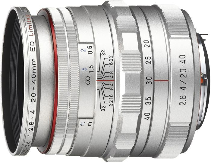 Pentax HD DA 20–40mm F2.8–4 Limited Objektiv – für Pentax K – 20–40 mm, f/2.8–4.0 – 55 mm Filter – Silber