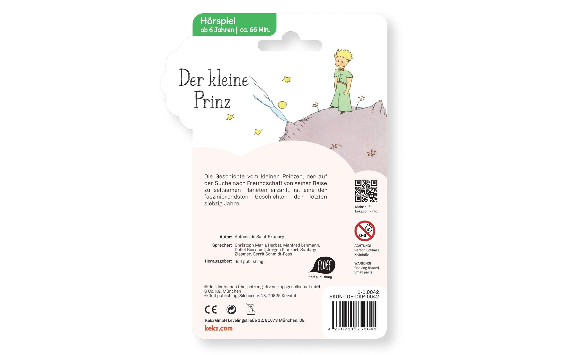 Kekz Audio-Chip – Hörbuch 'Der kleine Prinz' (Antoine de Saint-Exupéry), 66 min, mehrfarbig