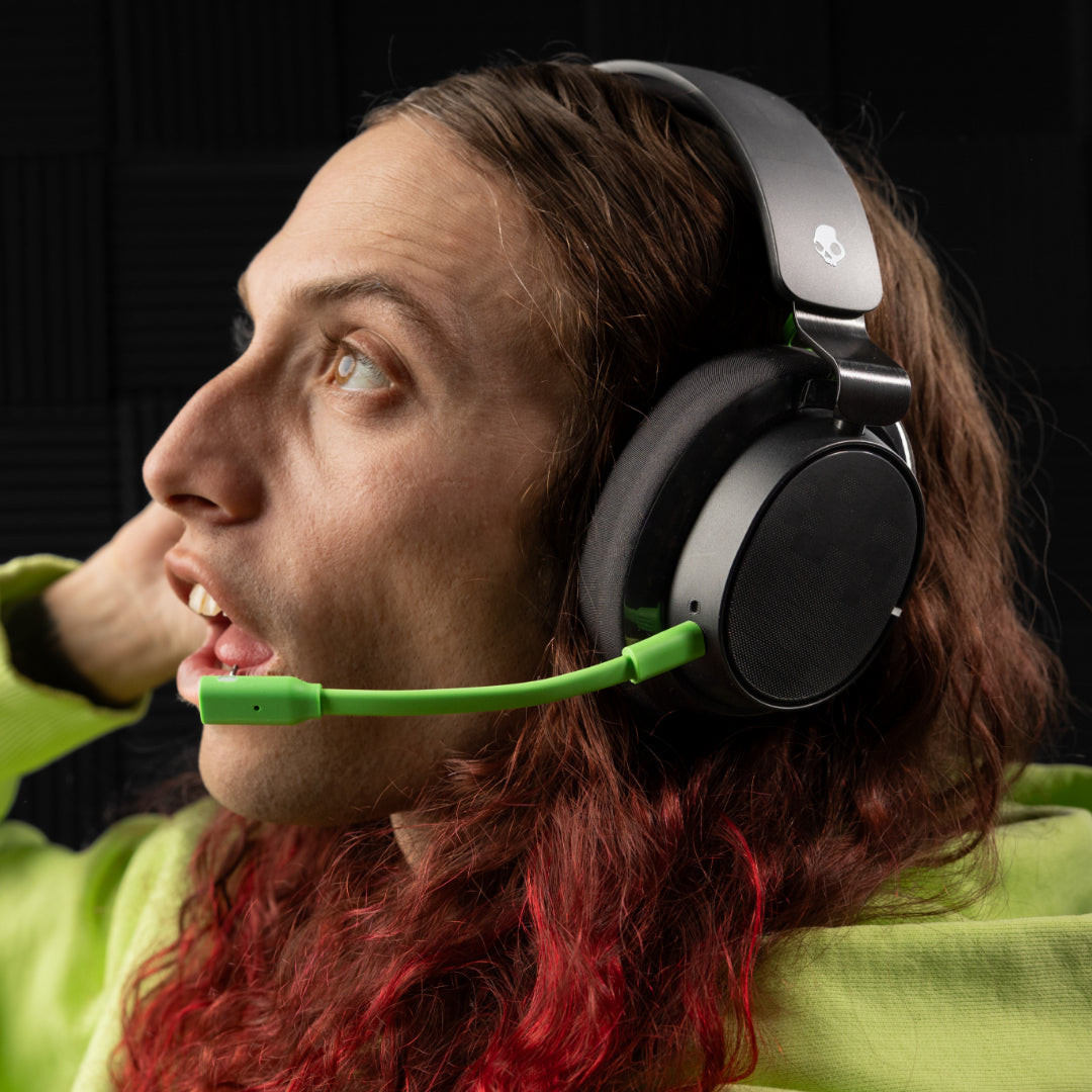 Skullcandy SLYR Pro – Over-Ear Gaming-Headset – 3,5 mm/Kabel & Bluetooth, abnehmbares Mikrofon – Schwarz – bis 24
