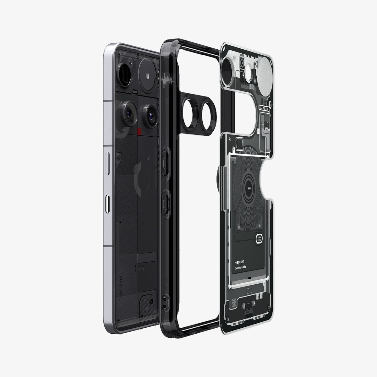 Spigen Ultra Hybrid Zero One Backcover – für Nothing Phone 3, Transparent, bis 1,2 m Sturzsicher