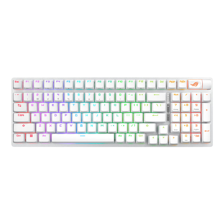 ASUS X901 Scope II 96 – Gaming-Tastatur 96% – Mechanisch – Bluetooth & 2,4 GHz – RGB – Weiss