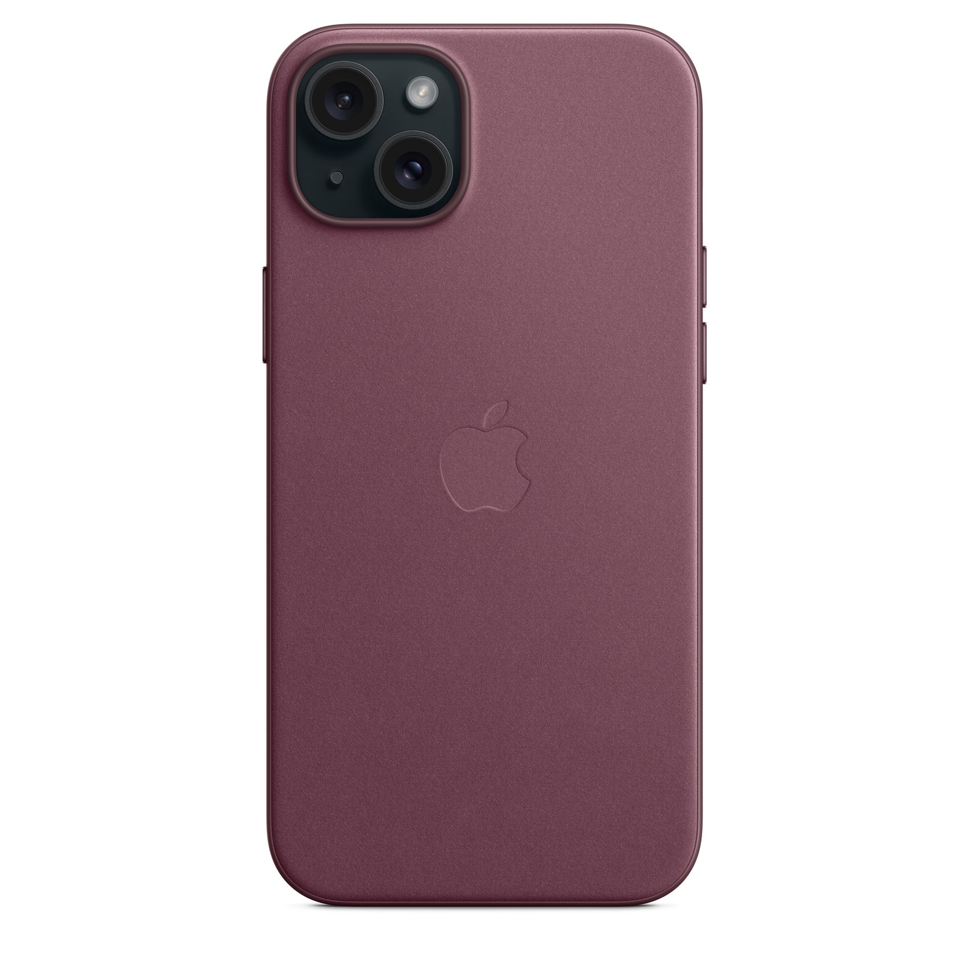 Apple Backcover FineWoven – für Apple iPhone 15 Plus – rosa/dunkelrosa – Feintwill – MagSafe-kompatibel