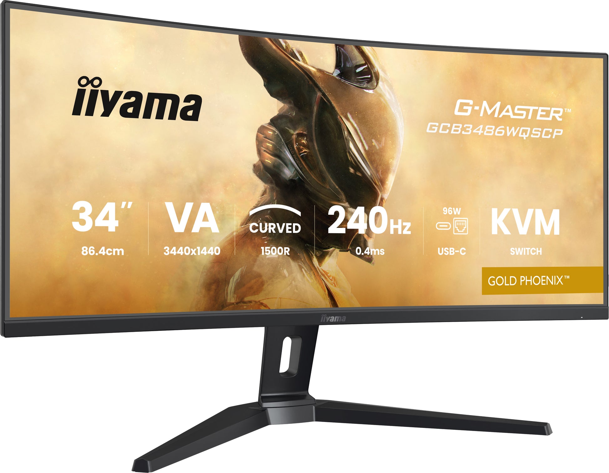 iiyama GCB3486WQSCP-B1 – Monitor, 34" 3440 × 1440, 240 Hz, 500 cd/m², Gebogen