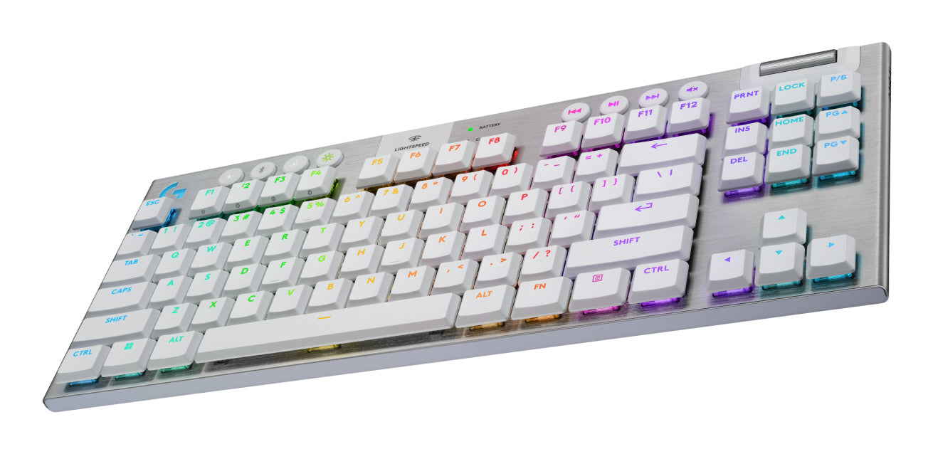 Logitech G G915 X LIGHTSPEED – Gaming TKL – Mechanisch, Bluetooth & 2,4 GHz (USB-A) – RGB – Weiss