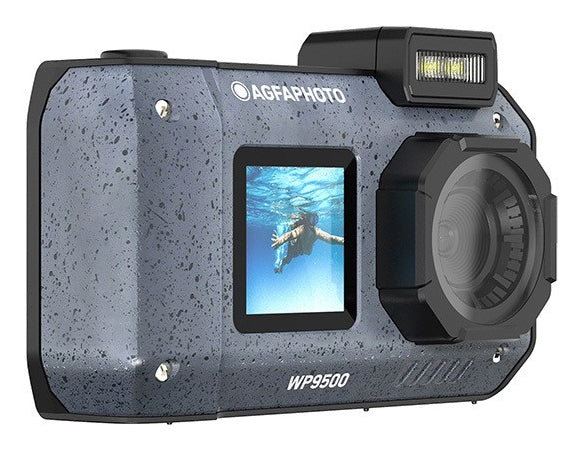 AgfaPhoto Realishot Wp9500 Action – Unterwasserkamera, wasserdicht bis 3 m, 24 MP, 5K, schwarz