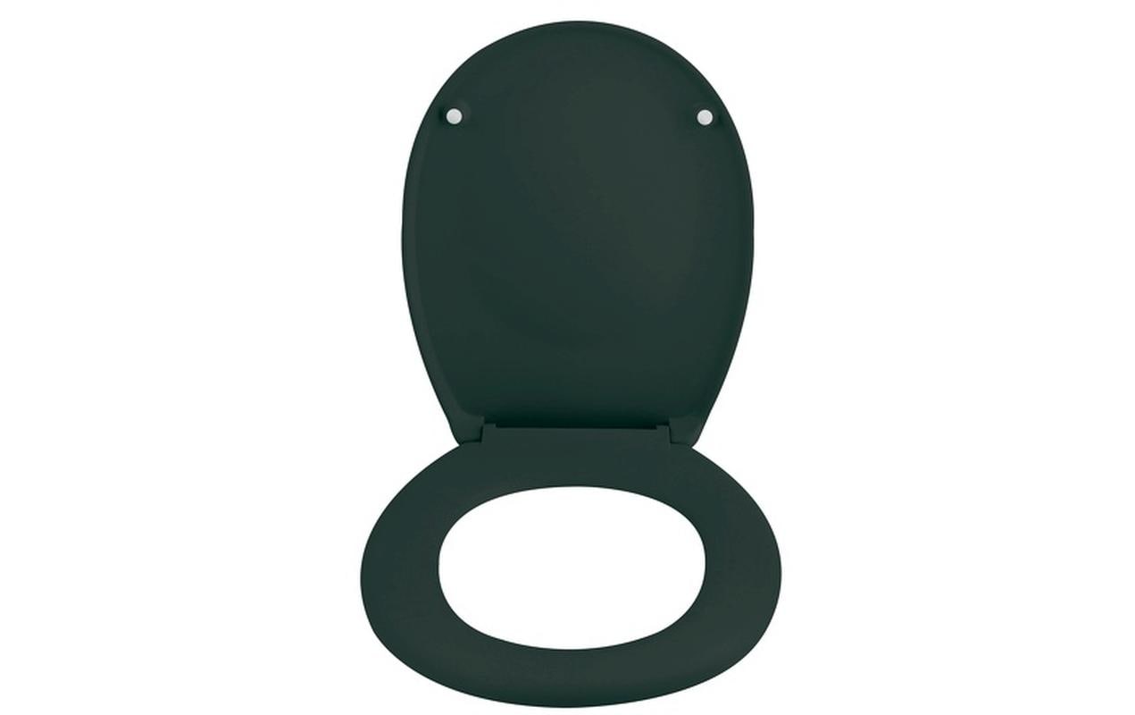 Spirella Toilettensitz – ABS, Duroplast matt, Dunkelgrün, mit Deckel, Soft-Close, 37,3 × 45,5 cm