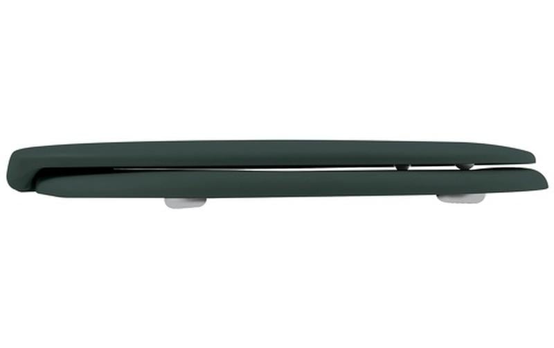 Spirella Toilettensitz – ABS, Duroplast matt, Dunkelgrün, mit Deckel, Soft-Close, 37,3 × 45,5 cm