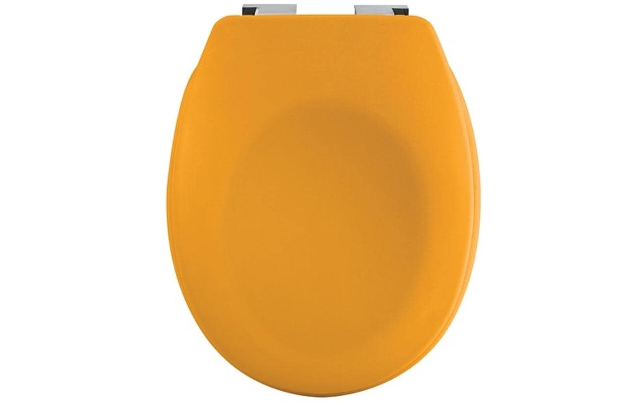Spirella Toilettensitz – ABS, Duroplast, Gelb, mit Deckel, Soft-Close, verlängert, 37,3 × 45,5 cm