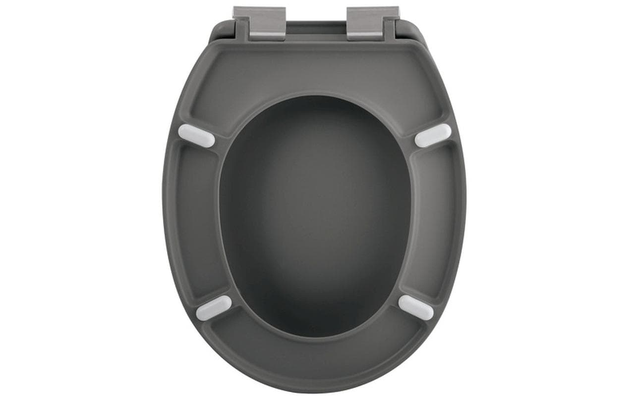 Spirella WC-Sitz Neela – Duroplast, Grau, Absenkautomatik, 37,3 × 45,5 cm