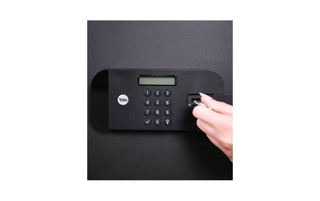 Yale Tresor – mit Zahlenschloss, Stahl, schwarz, 350 × 300 × 250 mm