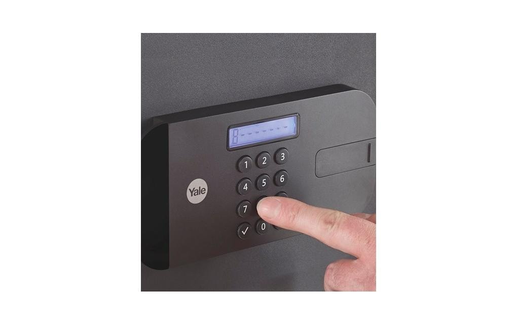 Yale Tresor – mit Zahlenschloss, Stahl, schwarz, 350 × 300 × 250 mm