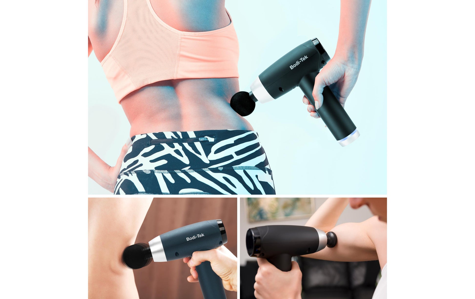 Bodi-Tek Massagepistole – 164 × 210 × 55 mm, 730 g, Perkussionsmassage, Akkubetrieb, 20 Programme, Display