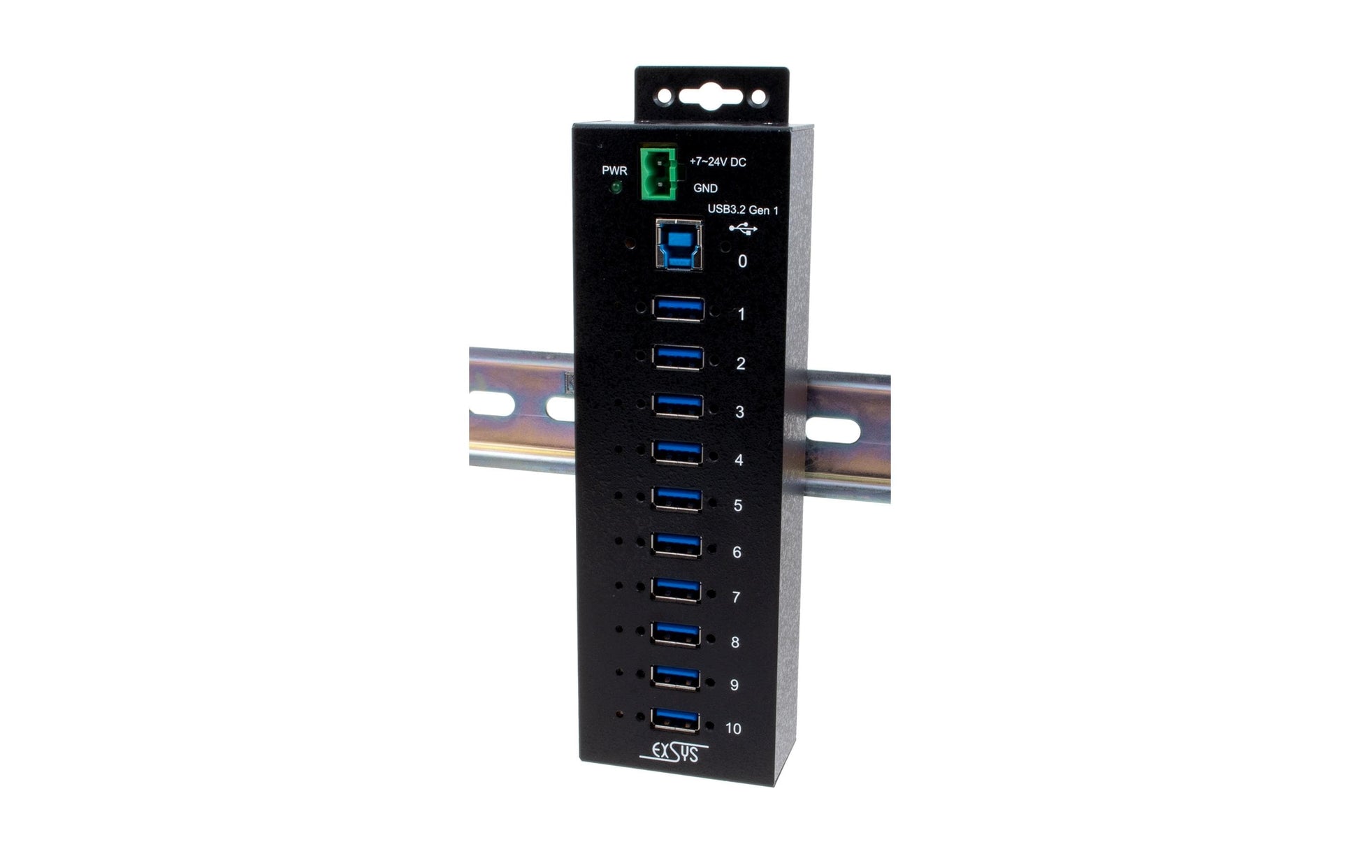 EXSYS EX-1510HMVS USB-Hub – USB 3.2 Gen1, 10× USB-A